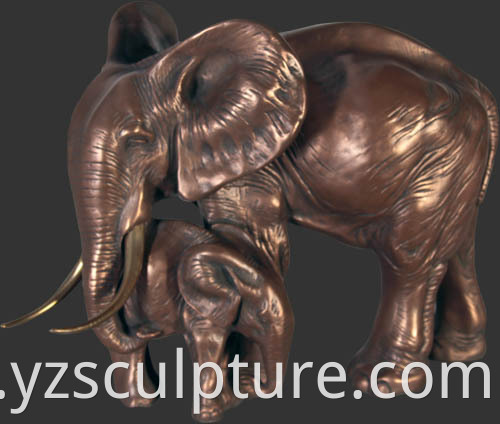 Bronze Garden  Elephant Sculpture